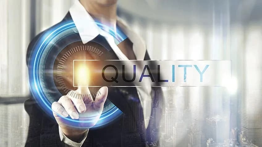 Quality commitment concept for professional transport and construction services