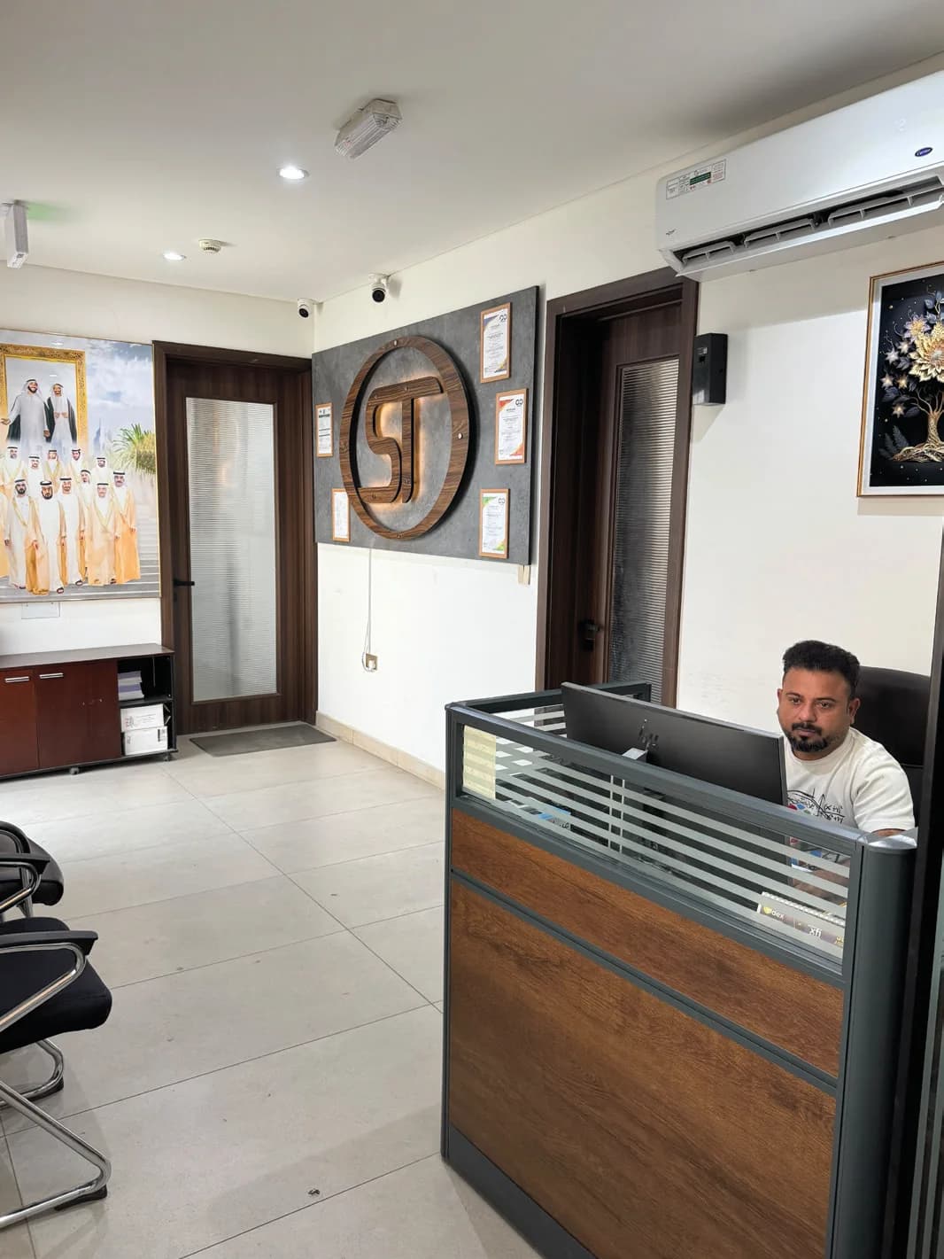 Reception area of the Shergill Transport head office