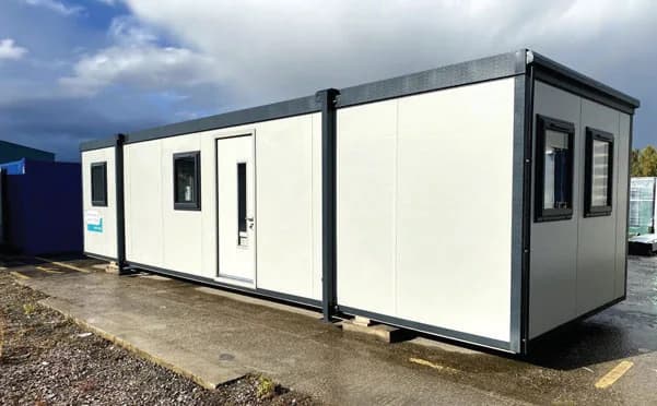 Portable site cabins delivered to a project site